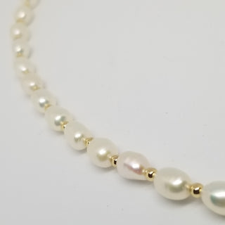 Fresh Water Pearl Necklace 18K Gold Filled Toggle Necklace