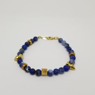 Lapis Lazui (8mm) Spike Lobster Clasp Bracelet