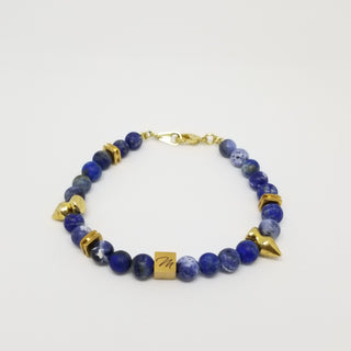 Lapis Lazui (8mm) Spike Lobster Clasp Bracelet