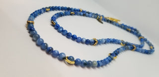 Blue Shell Wrap 18K Gold Filled Toggle Necklace or-and Bracelet