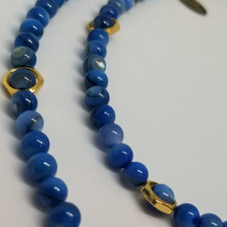 Blue Shell Wrap 18K Gold Filled Toggle Necklace or-and Bracelet