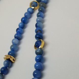 Blue Shell Wrap 18K Gold Filled Toggle Necklace or-and Bracelet