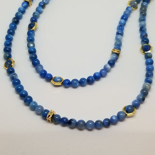 Blue Shell Wrap 18K Gold Filled Toggle Necklace or-and Bracelet