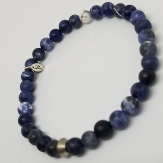 Sodalite and Whitet Howlite (6mm) Bracelet (6mm)