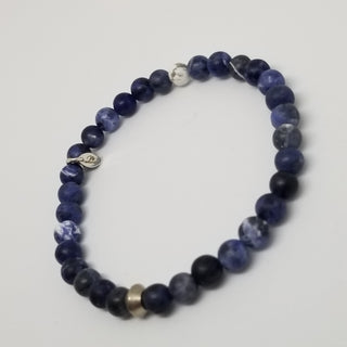 Sodalite and Whitet Howlite (6mm) Bracelet (6mm)