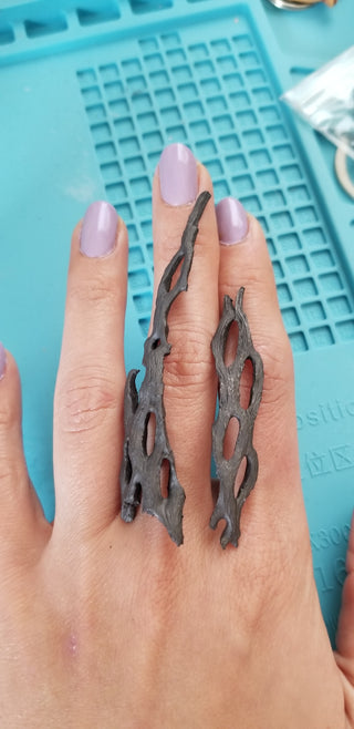 The Duo Cholla Ring - Electroformed Ring(sold) -- [Similar, Made to order]