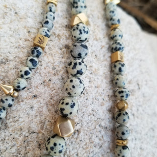 Dalmation Matt Spike (8mm) Toggle Bracelet