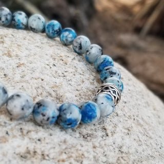 K2 Azurite Round Charm (8mm) Bracelet