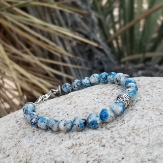 K2 Azurite Round Charm (8mm) Bracelet