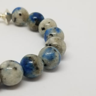 K2 Azurite Sterling Silver Clasp (10mm)Bracelet