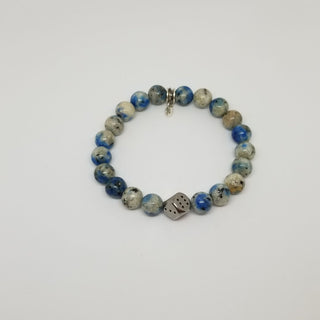 K2 Azurite Dice Charm (10mm) Bracelet