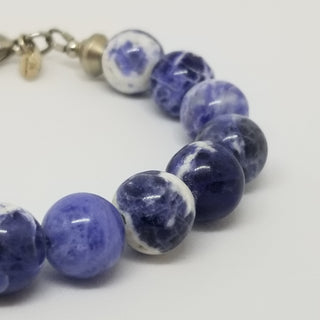 Sodalite (10mm) SS Clasp Bracelet