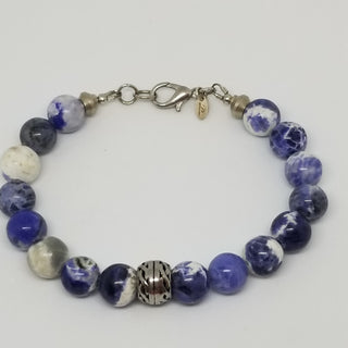 Sodalite (10mm) SS Clasp Bracelet