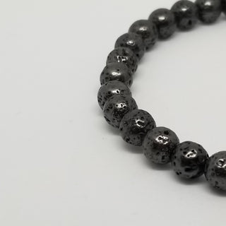 Gunmetal Plated Volcanic Lava (6mm)