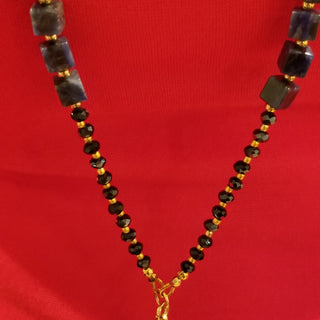 Sodalite (Square) Gold Filled Long Necklace