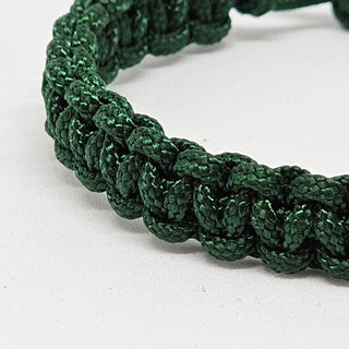 Zen Weave Macrame Boho Braided Bracelet in Forest Green - 7mm Thrive Twine Square Charm