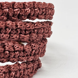 Zen Weave Macrame Boho Braided Bracelet in Dusty Rose -  Peak Pulse Charm