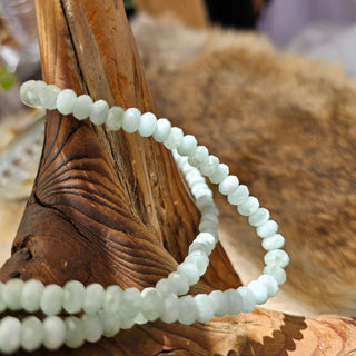 Green MoonStone Toggle Necklace with Pearl Dangle