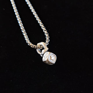 French Pipe Suits Sterling Silver with SS Chain Necklace