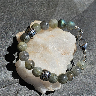 Labradorite (AAA Quality) SS (10mm) Clasp Bracelet