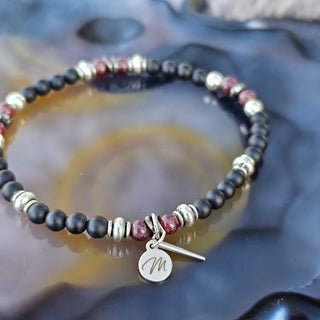 The Precious Petite Exclusive Spike Collection in Silver - Black Onyx & Garnet