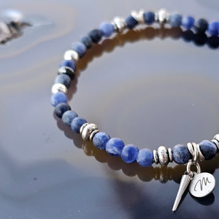 The Precious Petite Exclusive Spike Collection in Silver - Sodalite