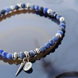 The Precious Petite Exclusive Spike Collection in Silver - Sodalite