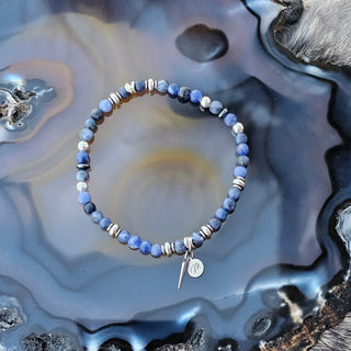 The Precious Petite Exclusive Spike Collection in Silver - Sodalite