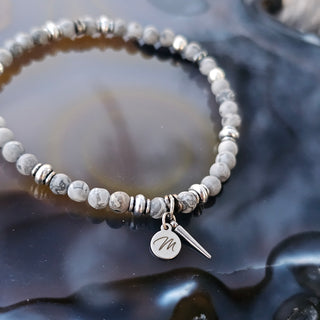 The Precious Petite Exclusive Spike Collection in Silver - Gray Map Jasper