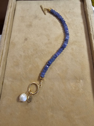 Tanzanite 18K Gold Filled Toggle Bracelet