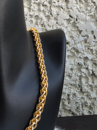 Pyrite, Half Round~Half Gold Filled Chain Toggle Necklace with Guiding Star