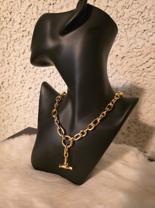àMonnatti's Signature Chain T-Bar 18k goldfilled Necklace