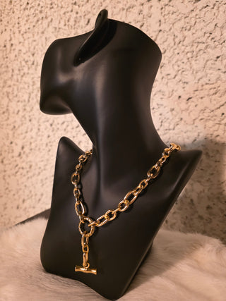 àMonnatti's Signature Chain T-Bar 18k goldfilled Necklace