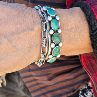 Stainless Steel Ractangular Patina Bracelet