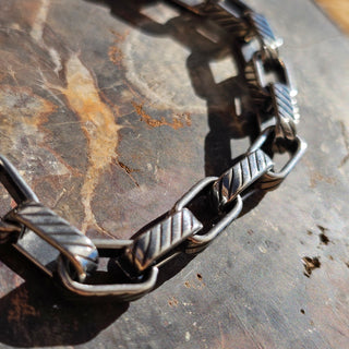 Stainless Steel Ractangular Patina Bracelet