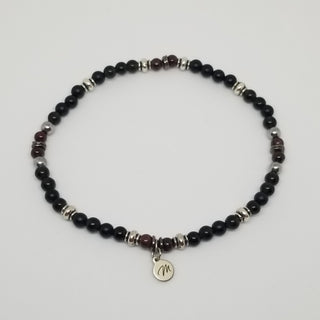 Onyx and Garnet Bracelet