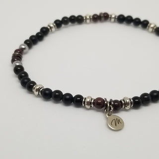 Onyx and Garnet Bracelet