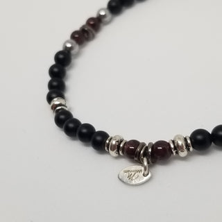 Onyx and Garnet Bracelet