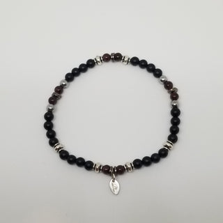 Onyx and Garnet Bracelet