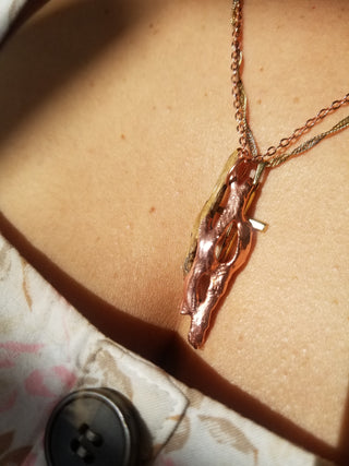 The Half Naked - Electroformed Necklace(sold) -- [Similar, Made to order]